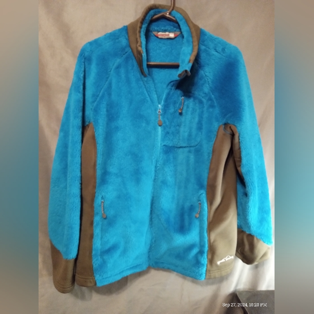 Eddie Bauer women's blue fleece jacket